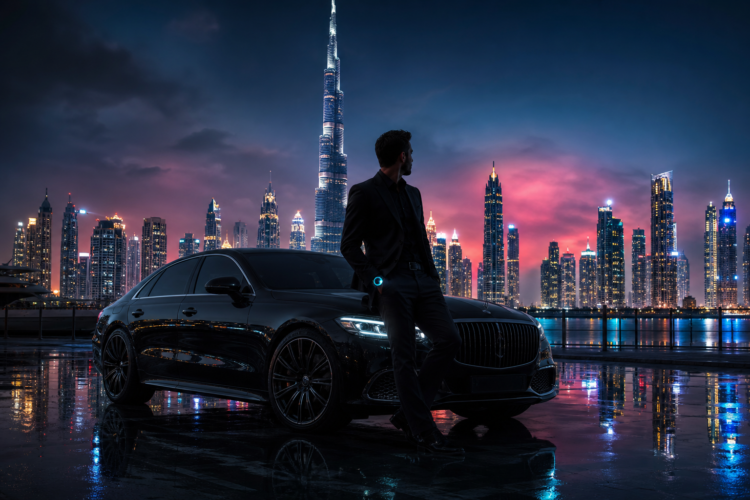 AXON lifestyle in Dubai at night